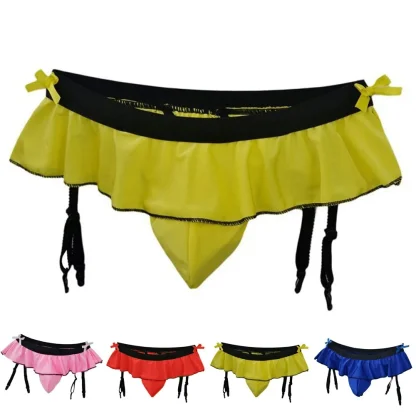 Sexy Bulge Pouch Skirted Thong - Image 7