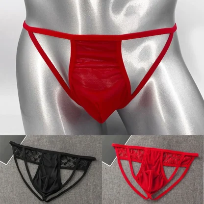 Strappy Sheer Lace Jockstrap - Image 6