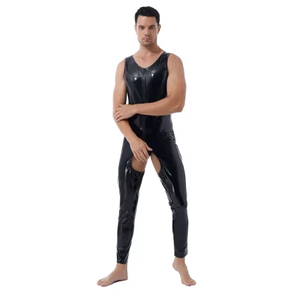 Plus Size Open Crotch Jumpsuit - Image 3