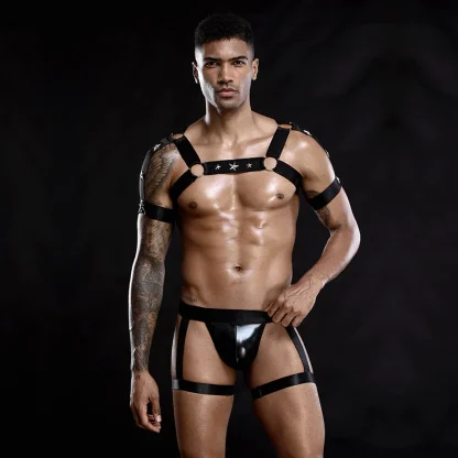 Seductive Black Shiny Lingerie - Image 5