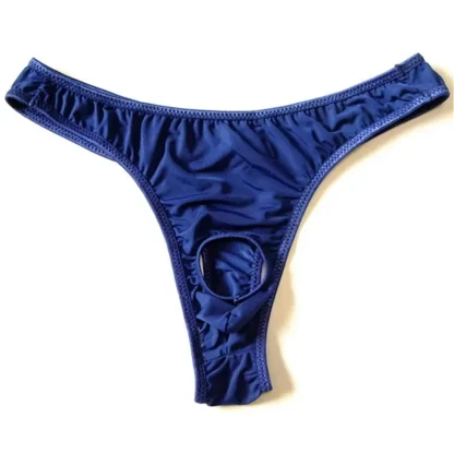 Crotch Cutout Solid Thongs - Image 4