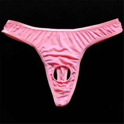 Crotch Cutout Solid Thongs