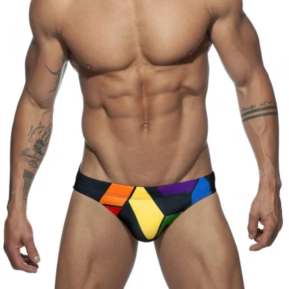 Colorful Geometric Print Brief