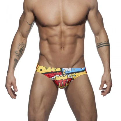 Colorful Geometric Print Brief - Image 2