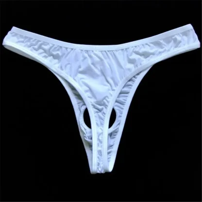 Crotch Cutout Solid Thongs - Image 6