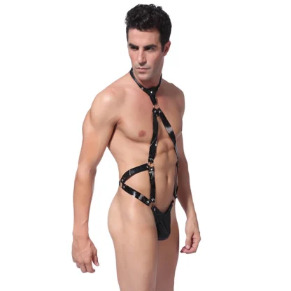 Black Halter Bodysuit Harness - Image 2