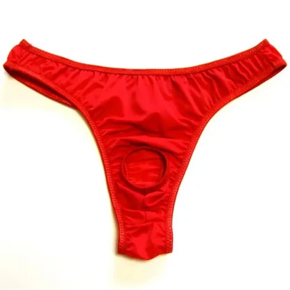 Crotch Cutout Solid Thongs - Image 3