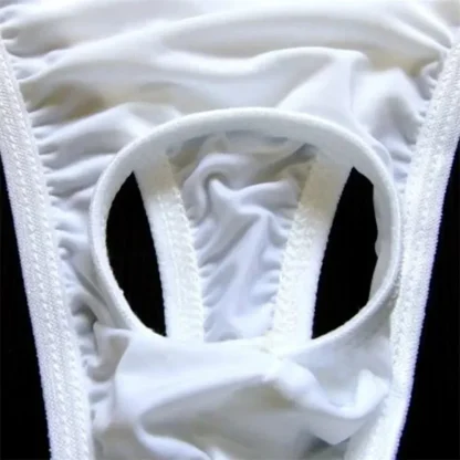 Crotch Cutout Solid Thongs - Image 7