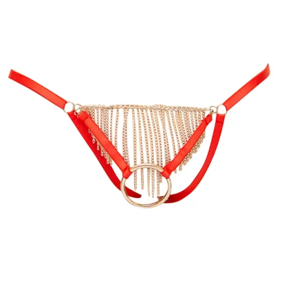 O-ring Chain Tassel Crotch Thong - Image 3