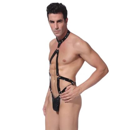 Black Halter Bodysuit Harness - Image 3