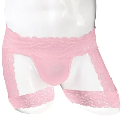 Thigh Garter Sheer Lace Thong - Image 2