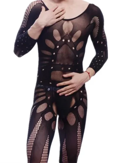Crotchless Long Sleeve Bodystocking