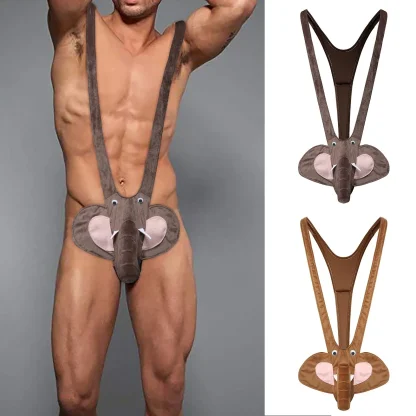 Deep V-shaped Mankini Bodysuit - Image 7