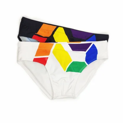 Colorful Geometric Print Brief - Image 6