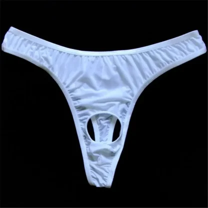 Crotch Cutout Solid Thongs - Image 5