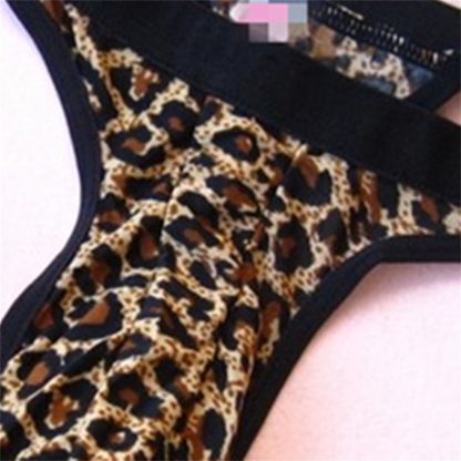 Leopard Print Bulge Pouch Thong - Image 3