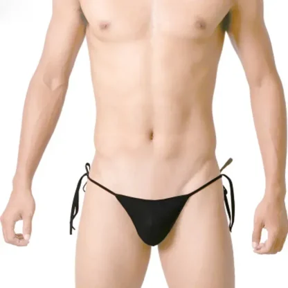 Tie Sides Solid Color Thong - Image 3