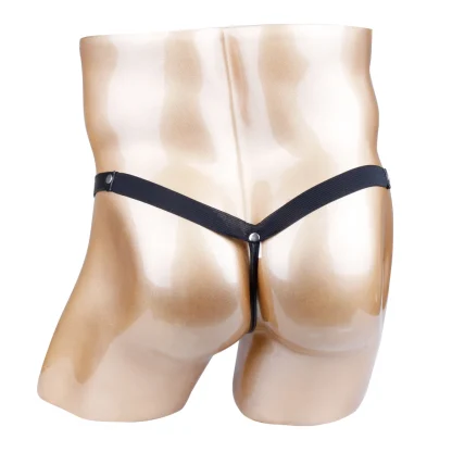Open Crotch Sleek Black G-string - Image 5