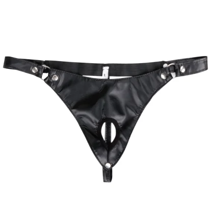 Open Crotch Sleek Black G-string - Image 2