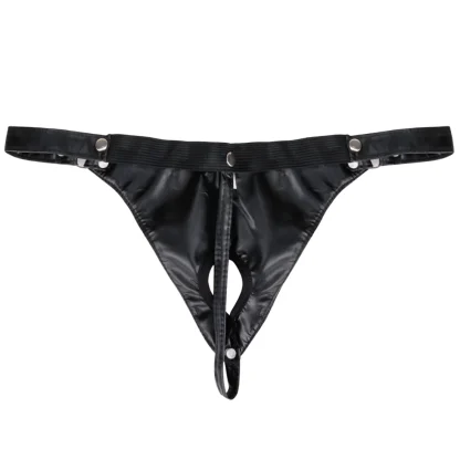 Open Crotch Sleek Black G-string - Image 3