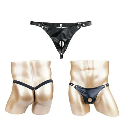 Open Crotch Sleek Black G-string - Image 7
