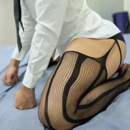Suspender Fishnet Pantyhose - Image 7