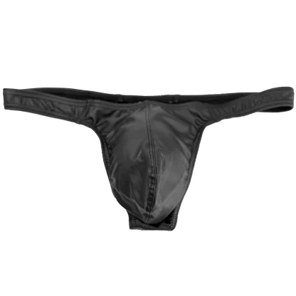 Sexy Low-rise Plain Black Thong - Image 7