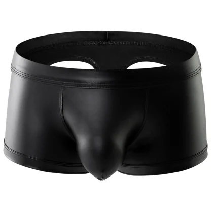 Open Butt Faux Leather Brief - Image 5