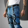 Black Strappy Leg Harness - Image 3