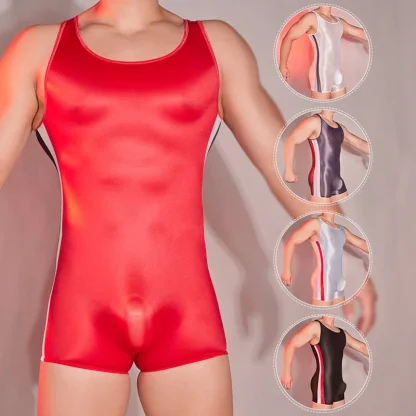 Glossy Sleeveless Tight Bodysuit - Image 7