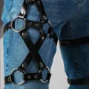 Black Strappy Leg Harness - Image 6