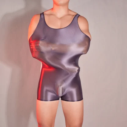 Glossy Sleeveless Tight Bodysuit - Image 4