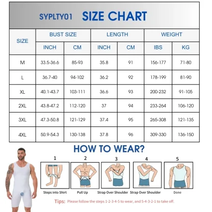 Men's Full Body Shaper Bodysuit - Image 11
