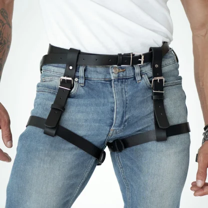 Sexy Black Leg Harness