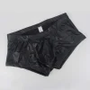 Open Butt Faux Leather Brief - Image 6