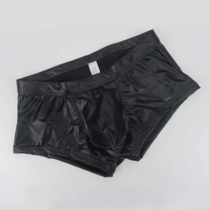 Open Butt Faux Leather Brief - Image 6