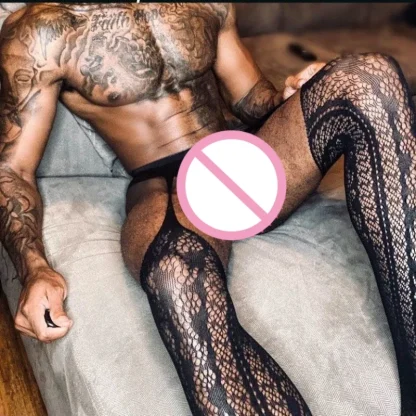 Suspender Fishnet Pantyhose - Image 2