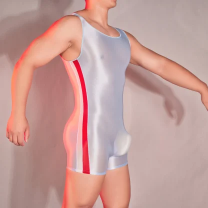 Glossy Sleeveless Tight Bodysuit - Image 2