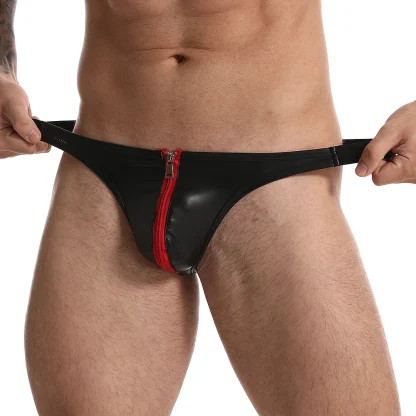 Zippered Front Low-rise Thong