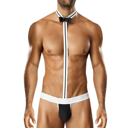 Men's Playful Bow Tie Bodysuit