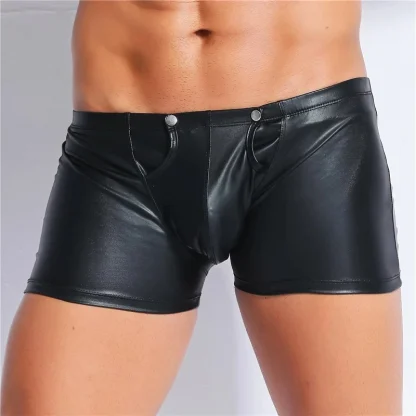Zip Crotch Black Boxer Brief - Image 2