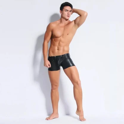 Zip Crotch Black Boxer Brief - Image 5