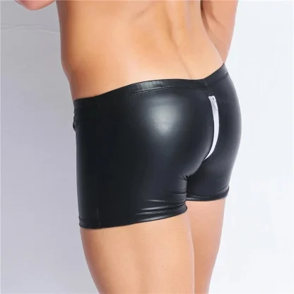 Zip Crotch Black Boxer Brief - Image 3