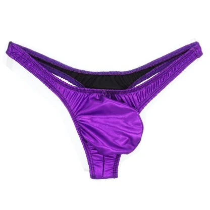 Metallic Bulge Pouch Thongs - Image 12