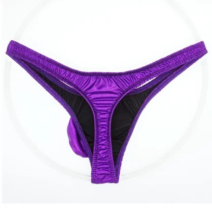 Metallic Bulge Pouch Thongs - Image 13