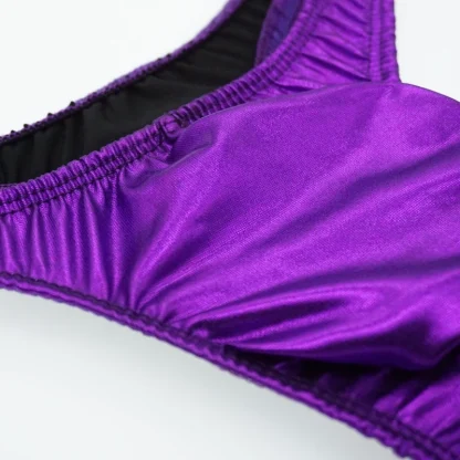 Metallic Bulge Pouch Thongs - Image 14