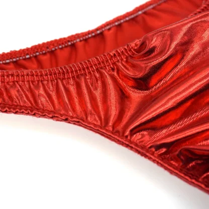 Metallic Bulge Pouch Thongs - Image 8