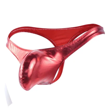 Metallic Bulge Pouch Thongs - Image 5