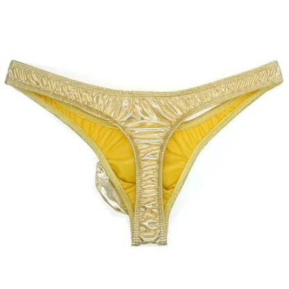 Metallic Bulge Pouch Thongs - Image 2