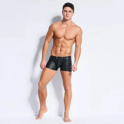 Zip Crotch Black Boxer Brief - Image 4